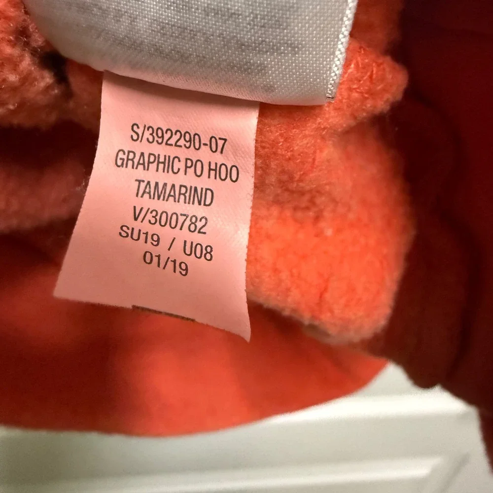 Old Navy Kids Orange Ombre Palm Tree Graphic Pullover Hoodie Tamarind S‎ 6-7